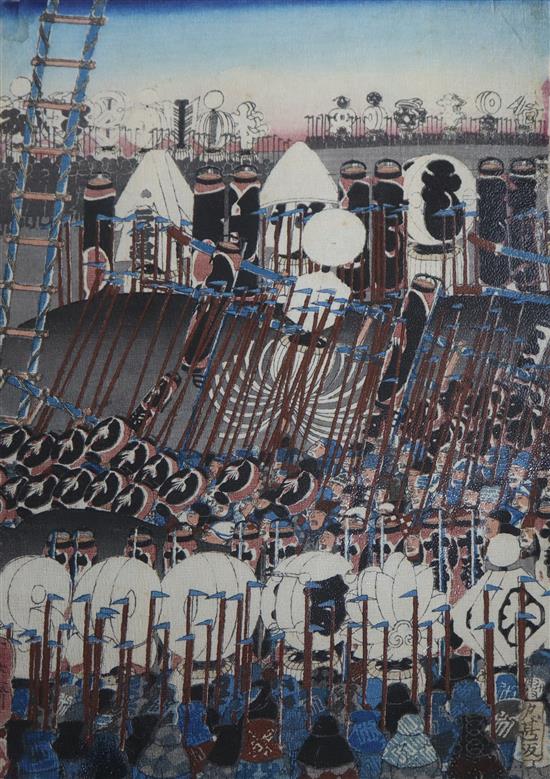 Japanese School, a group of assorted woodblock prints